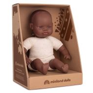 Miniland 32 cm Soft Bodied African Doll With Articulated Head