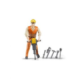 Bruder - Construction Worker with Accessories