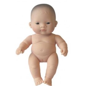 Miniland Doll Naked Baby Doll Asian Girl, 21 cm