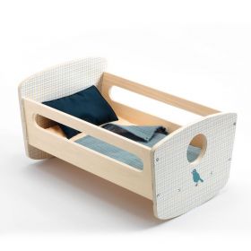 Doll's Blue Night Rocking Bed