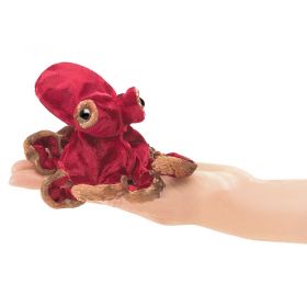 Pack of 3 Mini Red Octopus Finger Puppets