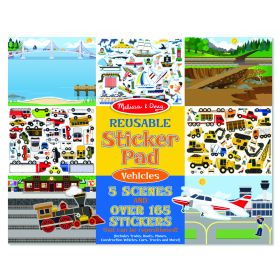 Melissa and Doug Reusable Stickers - Vehicles