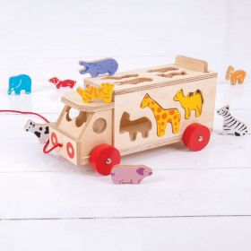 Bigjigs Toys - Animal Shape Sorting Lorry