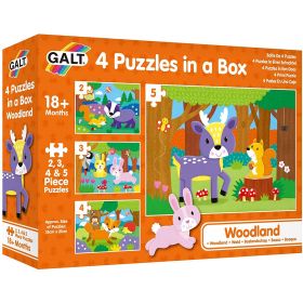 Galt - 4 Puzzles in a Box - Woodland
