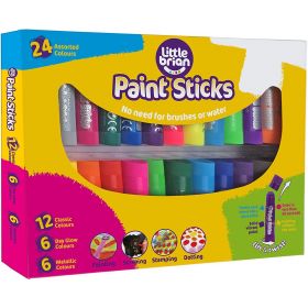 Little Brain Paint Sticks - Assorted 24 pk