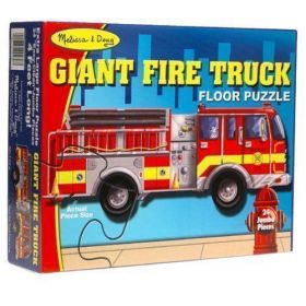 Melissa and Doug Giant Fire truck Floor Puzzle 24 Pieces