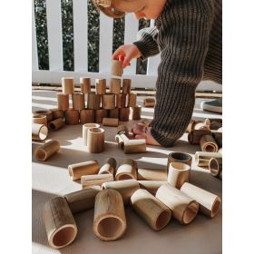 QToys Bamboo Balancing Set with 100 Pieces