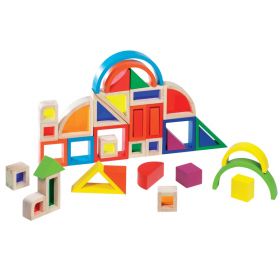 Rainbow building blocks with windows